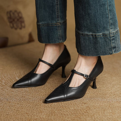 Pointed Toe Mary Jane Pumps