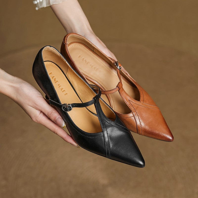 Pointed Toe Mary Jane Pumps