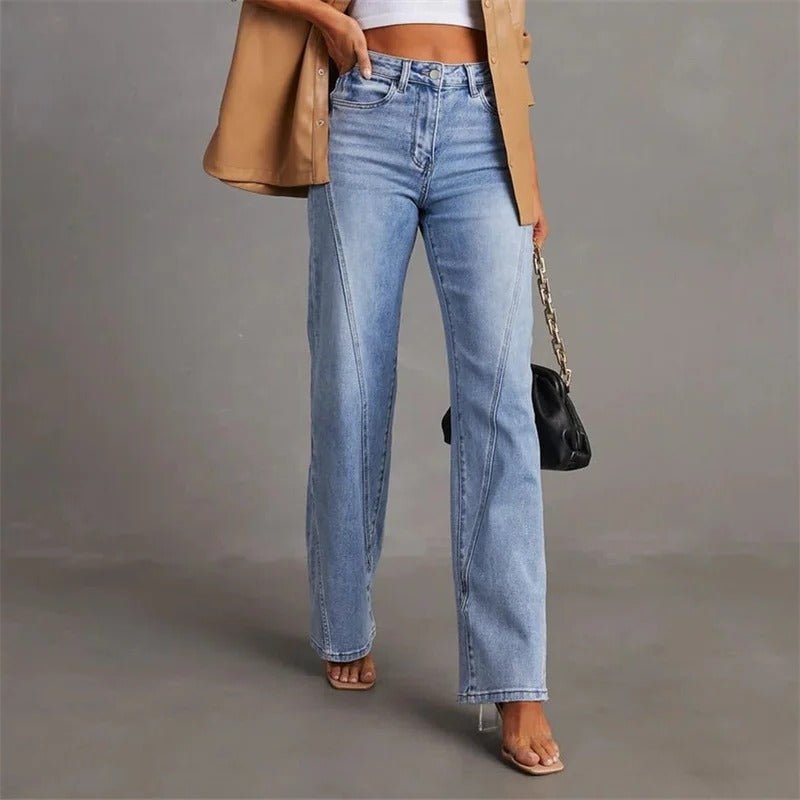 Women's High-Waisted Wide-Leg Jeans