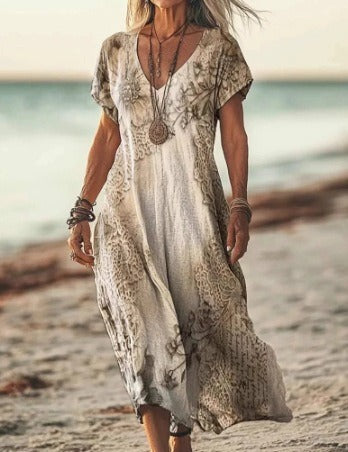 Boho Beach Maxi Dress - Multicolour 6