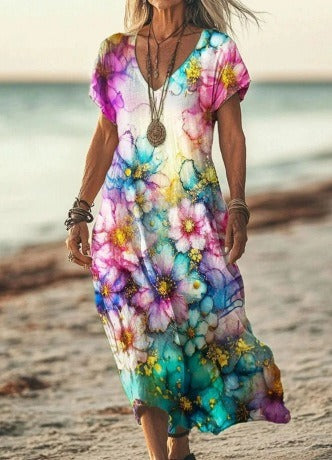 Boho Beach Maxi Dress - Multicolour 7
