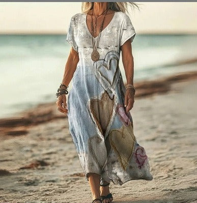 Boho Beach Maxi Dress - Multicolour 9