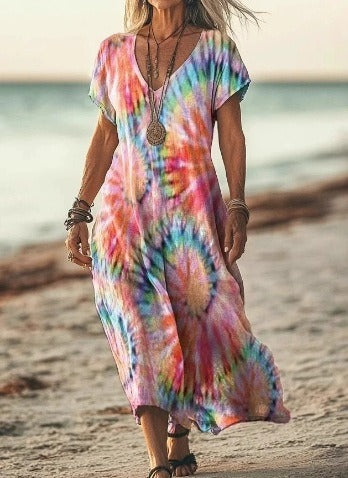Boho Beach Maxi Dress - Multicolour 3