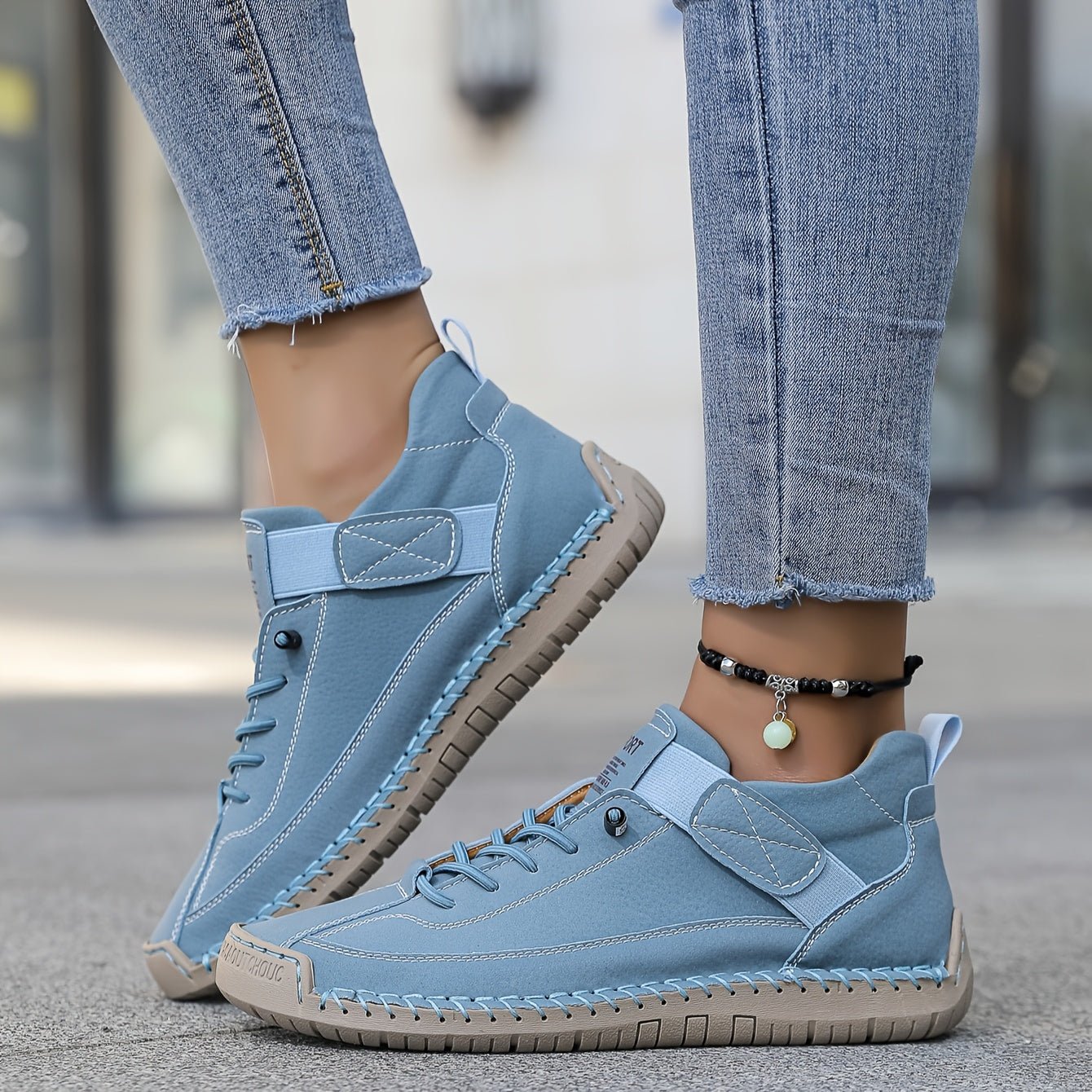 Women's Low-Top Sneakers - Mineral Blue