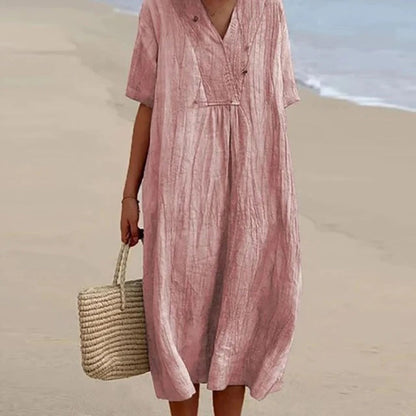 Casual Beach Dress - Pink
