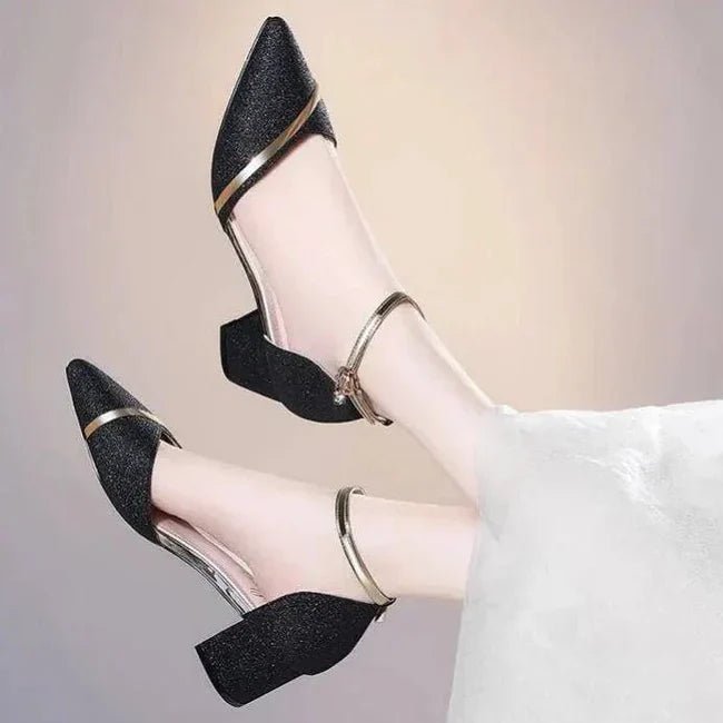 Women's Party Block Heel Sandals - Black