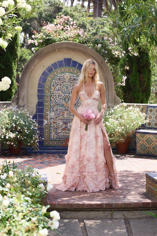 Floral Wedding Guest Maxi Dress