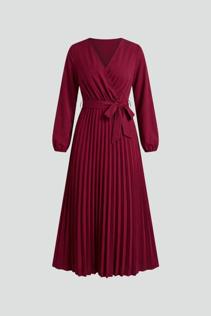 Wedding Guest Pleated Midi Dress