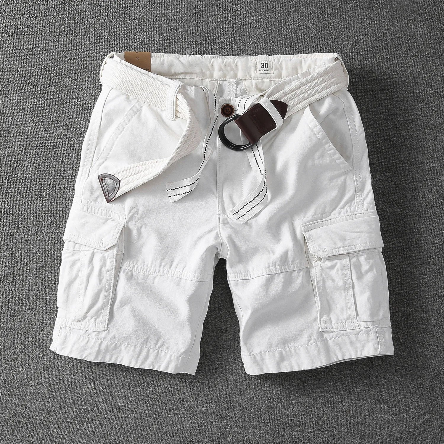 Men's Cargo Shorts - White