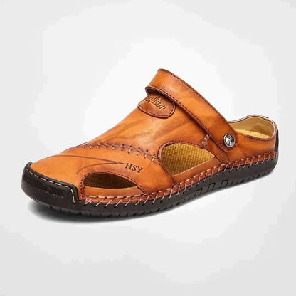 Closed Toe Fisherman Sandals - Light Brown