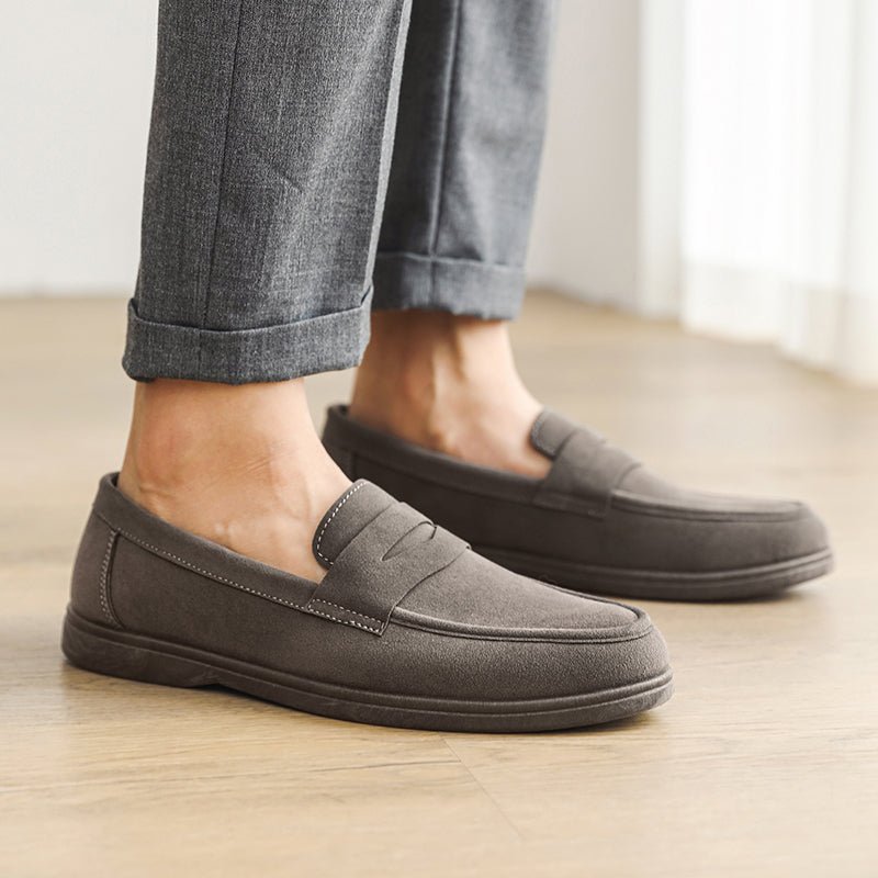 Men's Suede Penny Loafers