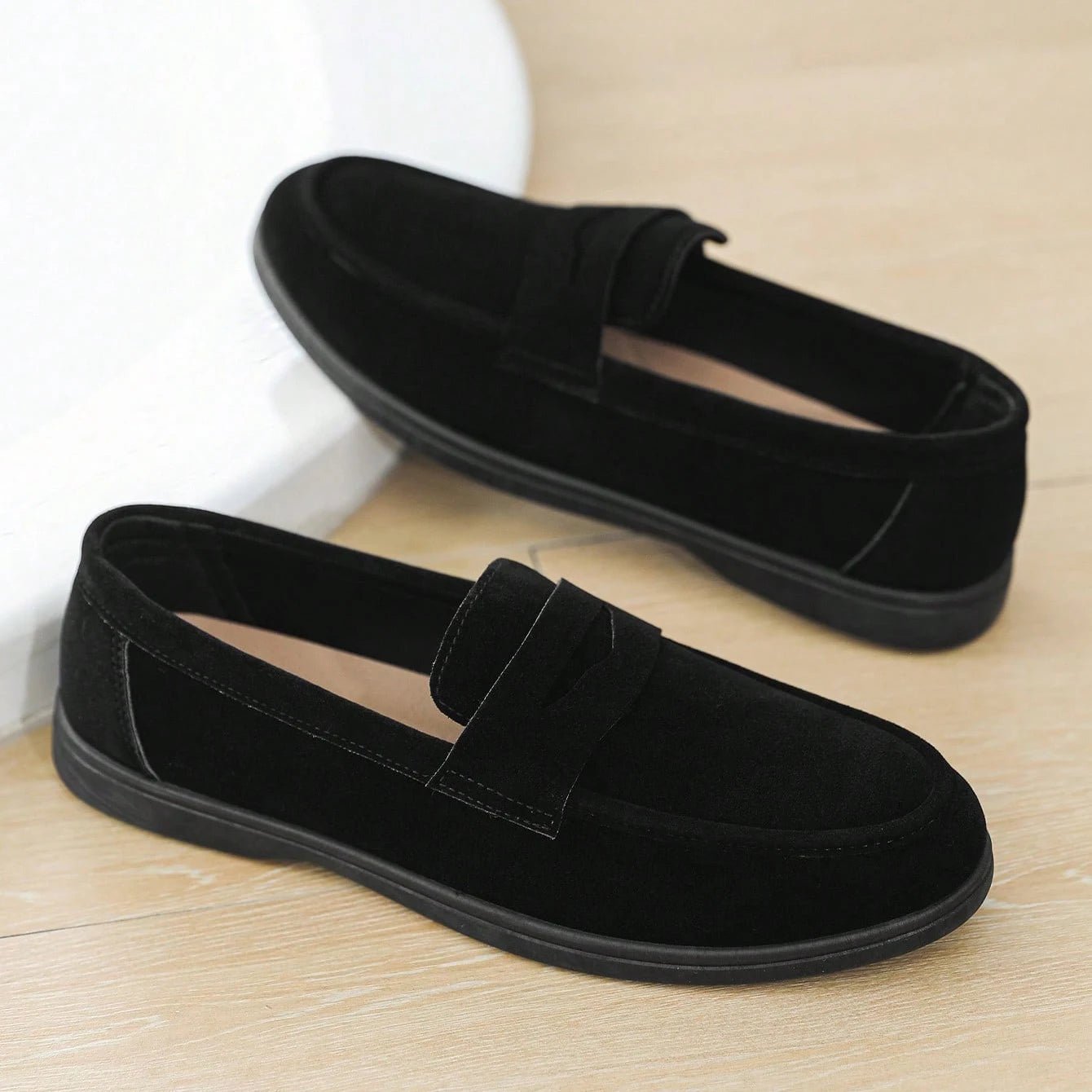 Men's Suede Penny Loafers