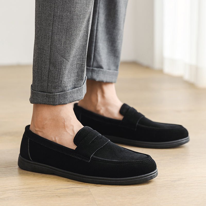 Men's Suede Penny Loafers