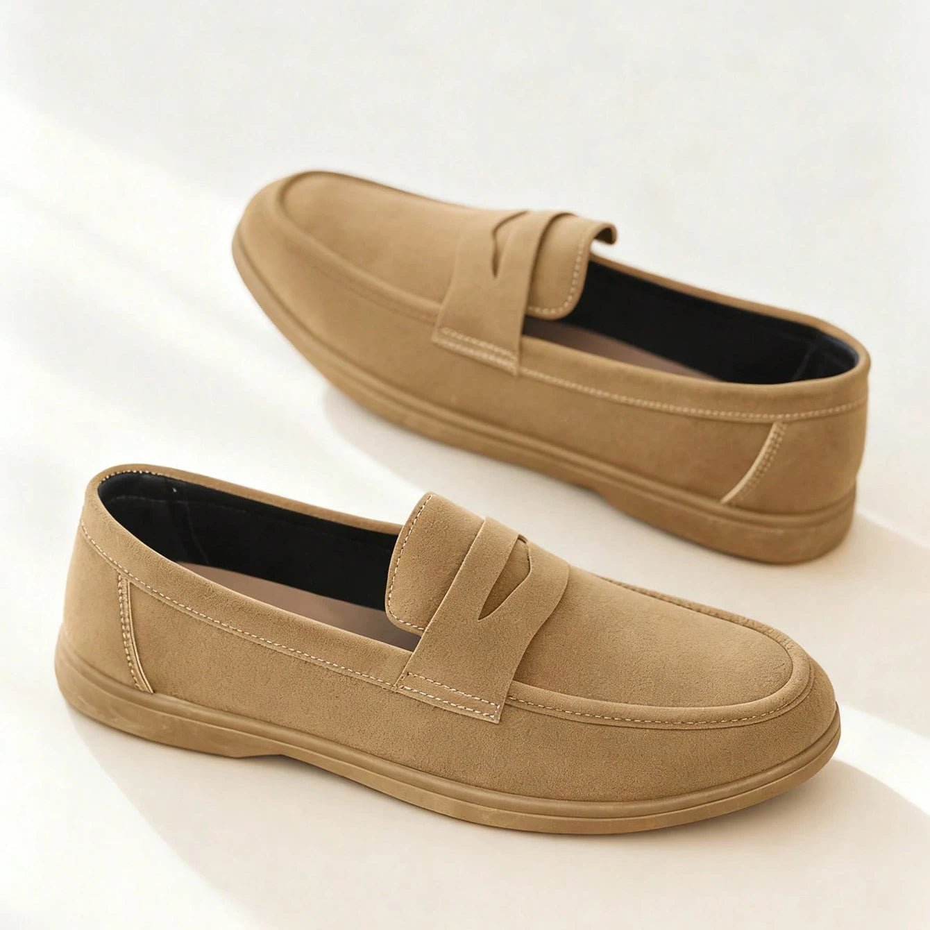 Men's Suede Penny Loafers