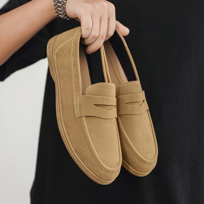 Men's Suede Penny Loafers
